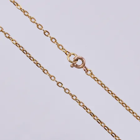 Kedja Ankarlänk, längd: ca 46cm, bredd: ca 1,5mm, lås i doublé, 18K  Vikt: 4,1 g