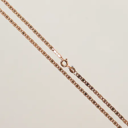 Halskedja, längd 40cm, bredd 2mm, 18K Vikt: 3,7 g