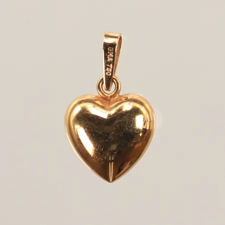 Hänge hjärta, 15x10mm, 18K Vikt: 1 g