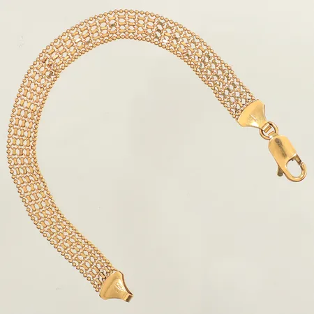 Armband, längd 18,5cm, bredd 8,1mm, 18K  Vikt: 11,5 g