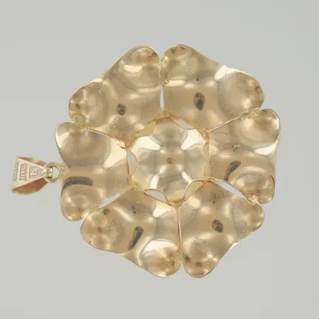 Hänge med gul sten Citrin?  L 4 cm B 3,5 cm, 18k Vikt: 10,5 g