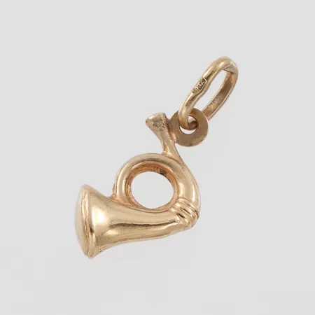Berlock blåsinstrument, höjd ca 15mm, 18k  Vikt: 1,2 g
