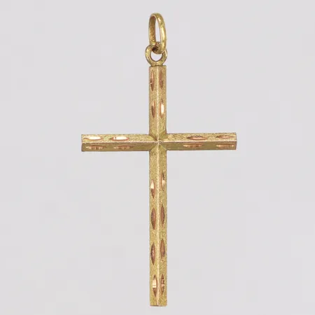 Hänge kors, mönstrad, 34mm, 18K  Vikt: 0,9 g