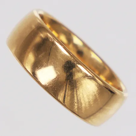 Ring, slät, Schalin, stl 16½, bredd 6,8mm, 18K  Vikt: 9,6 g