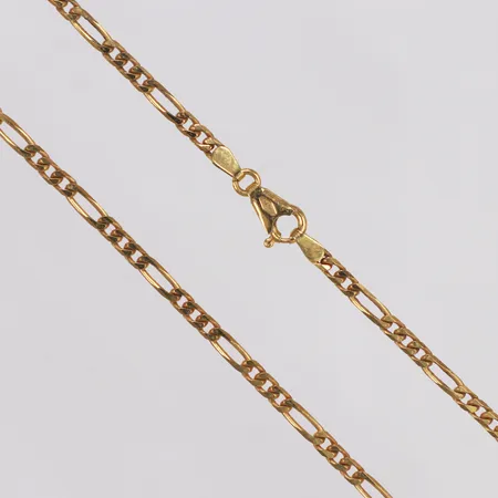 Kedja, Figaro, 48cm, bredd 3mm, 18K  Vikt: 13,9 g