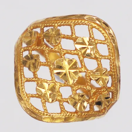 Ring, stl 16¾, bredd 2-19mm, 21K  Vikt: 3,5 g