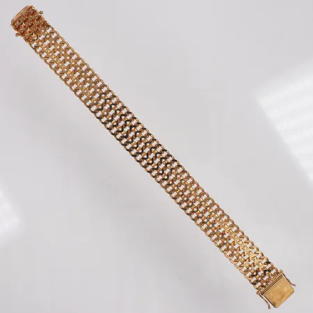 Armband, Fiskben, Clareus, 18cm, bredd 14,8mm, 18K  Vikt: 39 g