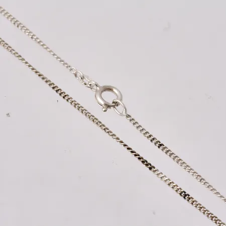  Kedja i silver, 38cm, Pansar, bredd 1,4mm, 835/1000, vikt 2,03g.