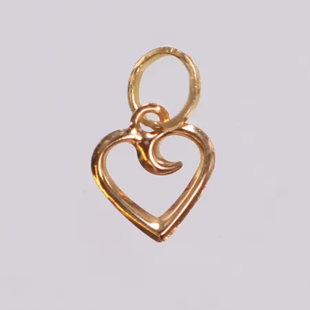 Hänge hjärta, 11x8mm, 18K Vikt: 0,1 g