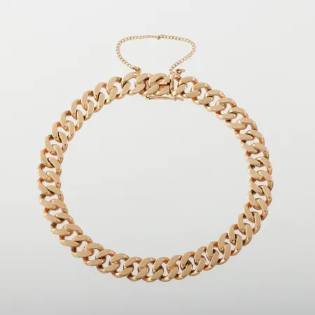 Armband Pansar, Gustav Dahlgren & Co Malmö 1940, längd ca 19 cm, bredd 7.1 mm, 18k. Vikt: 23,2 g