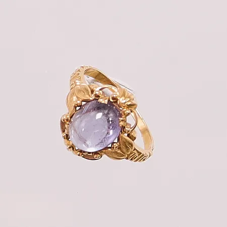Ring, Ø17, bredd:15mm, syntetisk spinell, 18K 4,2g.