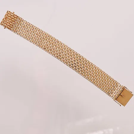Armband x-länk, 18cm, bredd:21mm, 18K 47,1g.