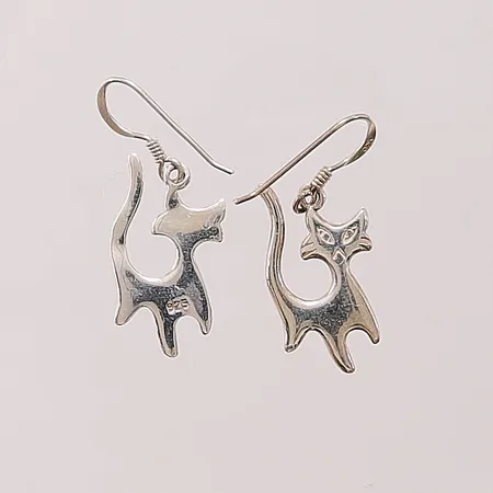 Ett par örhängen "katt", 30mm, 925/1000 Silver 2,9g.