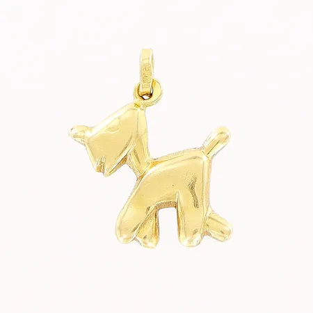 Hänge, hund, 15x21mm, mindre defekter, 18K Vikt: 1,5 g