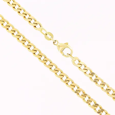 Kedja Pansar, 50cm, bredd 4mm, ihålig länk, 18K Vikt: 14 g