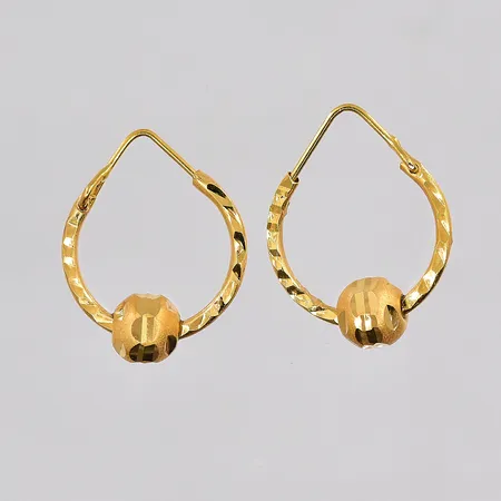 Ett par örhängen, Ø 16mm, 21K Vikt: 1,6 g