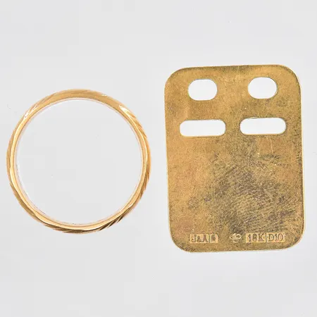 Id-bricka graverad, Ring graverad, 18K Vikt: 4,8 g