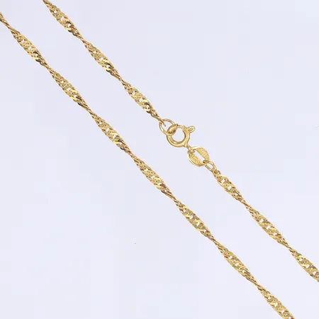 Halskedja Singapore, 60cm, bredd 2mm, 21K Vikt: 6,7 g