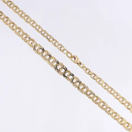 Halskedja doserad Bismarck, 44,5cm, bredd 4-6mm, 18K Vikt: 15,8 g