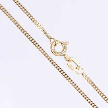 halskedja pansar, 40cm, bredd 1mm, 18K Vikt: 2,4 g
