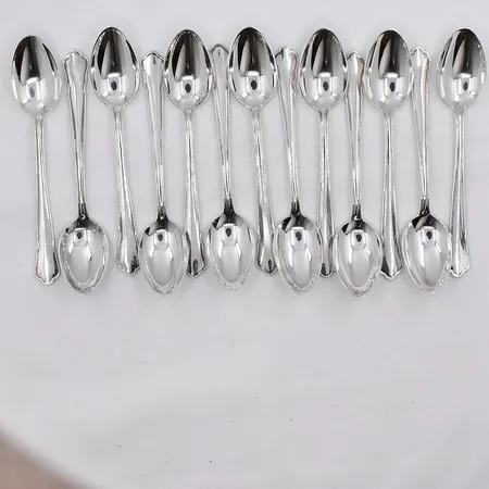 13 moccaskedar, modell Chippendale, GAB, längd ca 11cm, schatull, 830/1000 silver Vikt: 121,9 g
