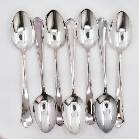 7 bordsskedar, modell Chippendale, GAB, längd 18cm, 830/1000 silver Vikt: 244,1 g