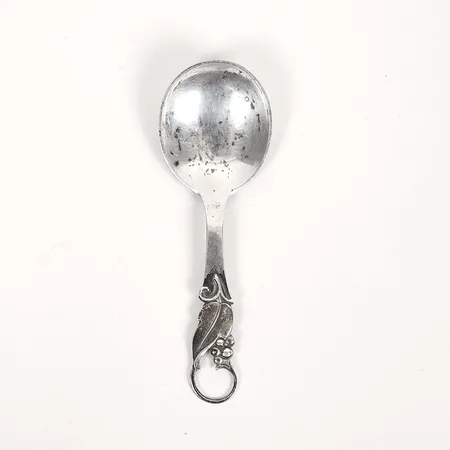 Sked, Johannes Siggaard, längd: 117 mm, danska stämplar, silver. Vikt: 12,7 g