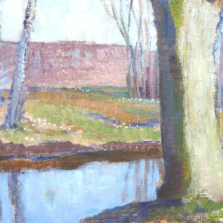 Tavla, Erik Sköld, olja på pannå, 36x39cm, signerad. Specialfrakt, kontakta pantbankskontoret för mer information.