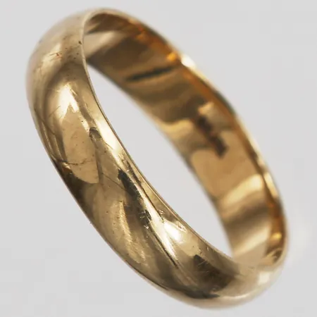 Ring, slät, stl: 19½, 14K guld Vikt: 4,1 g
