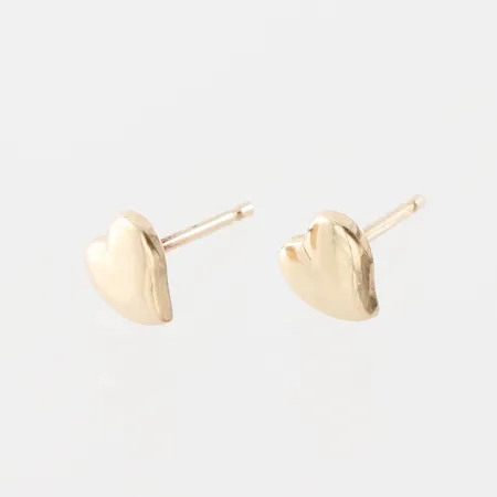 Örhängen paret, hjärtan, stoppen saknas, höjd 5.4 mm, 14k. Vikt: 0,3 g