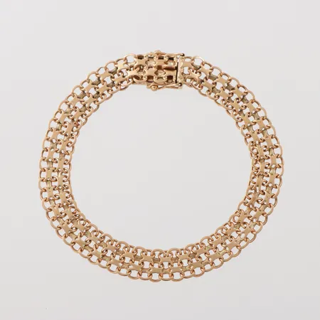 Armband X-länk, Brofod Aktiebolaget Falkenberg, längd ca 19 cm, bredd 8.8 mm, 18k. Vikt: 14,2 g