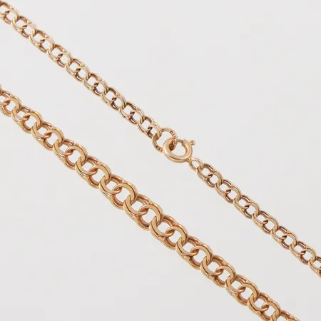 Collier Bismarck, längd 43 cm, bredd 3.1-4.9 mm, 18k. Vikt: 7,6 g