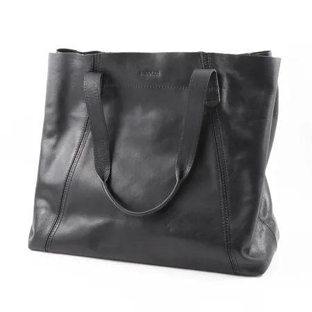 Väska Saddler modell Paris 11088/PO20167, svart läder, mått H 32cm, L 37cm, B 12cm
