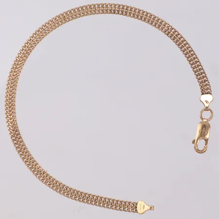 Armband Fiskben, längd 18,5cm, bredd 3,5mm, Balestra, skevheter, 18K Vikt: 4,6 g
