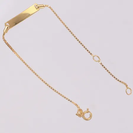 Barnarmband, Venezia,  gravyr, längd 16cm, 18K Vikt: 2,1 g