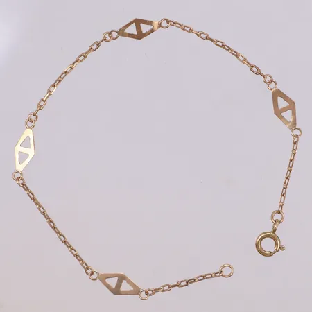 Armband, längd 19,5cm, bredd 1,5-5mm, 18K Vikt: 2,1 g