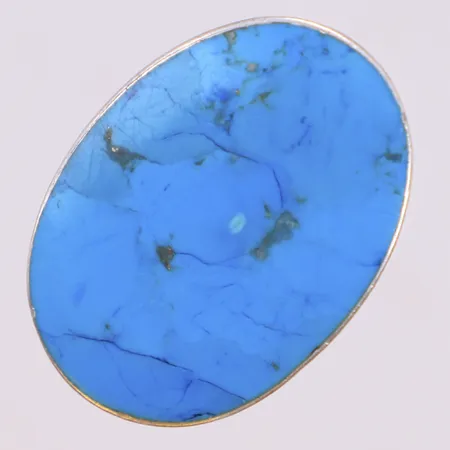 Ring med turkos sten, stl 17, 30x22mm, bucklor, repor, 925/1000 silver Vikt: 7,2 g