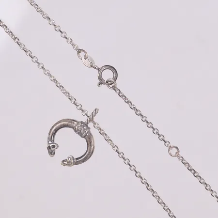 Collier, längd 50cm, med hänge, längd 22mm, Kalevala Koru, Älgen, 925/1000 silver Vikt: 7,3 g