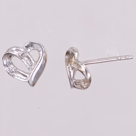 Ett par örhängen med diamanter 4xca0,005ct, Ø8mm, GHA, snurrebussar saknas, vitguld, 18K Vikt: 1,1 g