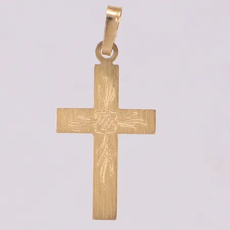 Hänge, mönstrat kors, längd 25mm, GHA, 18K Vikt: 0,5 g