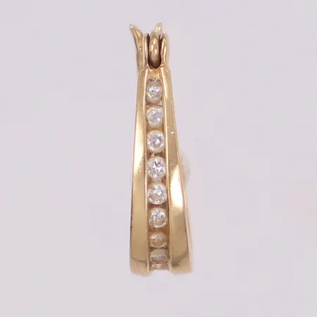 Udda örhänge med diamanter 8xca0,01ct, 18x14mm, 14K Vikt: 1,7 g