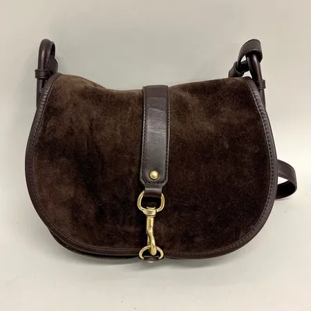 Axelremsväska, Michael Kors Messenger bag, AQ-1507, höjd 23cm, brunt läder och mocka, fläckar/repor, tygfoder