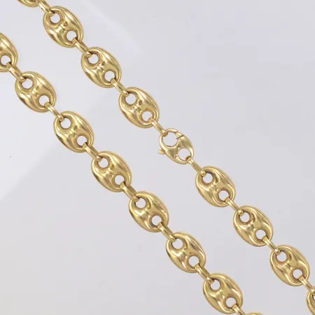 Collier, Marina, ihålig, längd 60cm, bredd 12,6mm, KFS, 18K  Vikt: 65,1 g