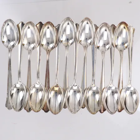 14 kaffeskedar, modell Chippendale, GAB, år 2002, 830/1000 silver Vikt: 194,5 g