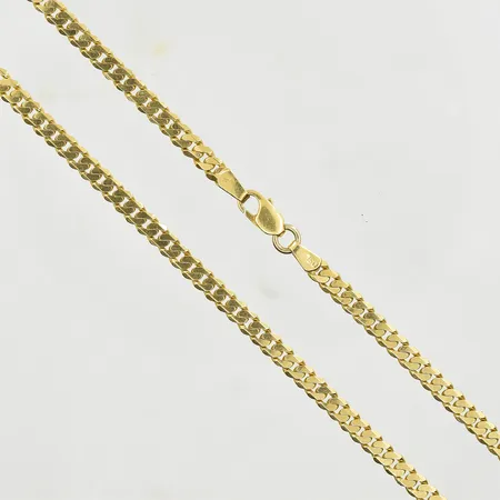 Kedja Pansar, längd 61 cm, bredd 4 mm, 18K. Vikt: 29,8 g