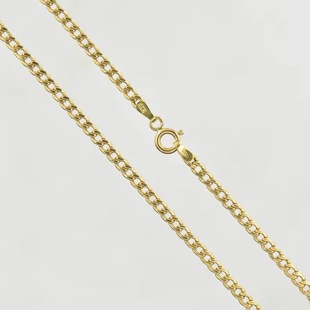 Kedja Pansar, längd 45 cm, bredd 3 mm, 18K. Vikt: 4,7 g