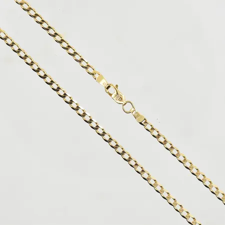 Kedja Pansar, längd 55 cm, bredd 3 mm, 18K. Vikt: 10 g