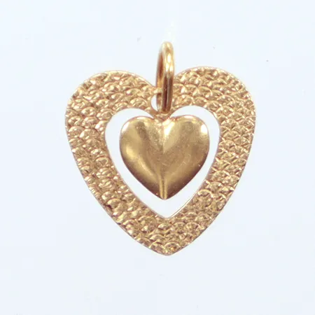 Hänge, hjärta, 1,3cm, 18k  Vikt: 0,5 g