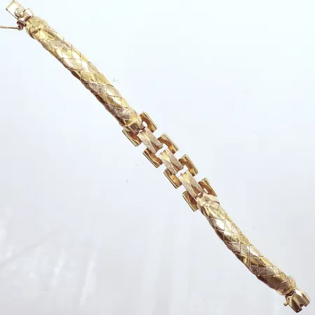 Armband, längd 19cm, bredd 9mm, 18k  Vikt: 34,7 g
