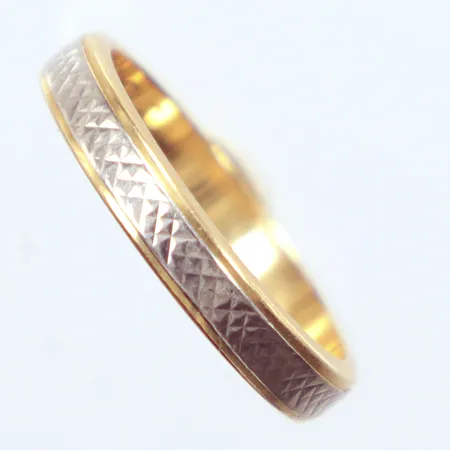 Ring, tvåfärgad, Ø17, 18K Vikt: 3,7 g